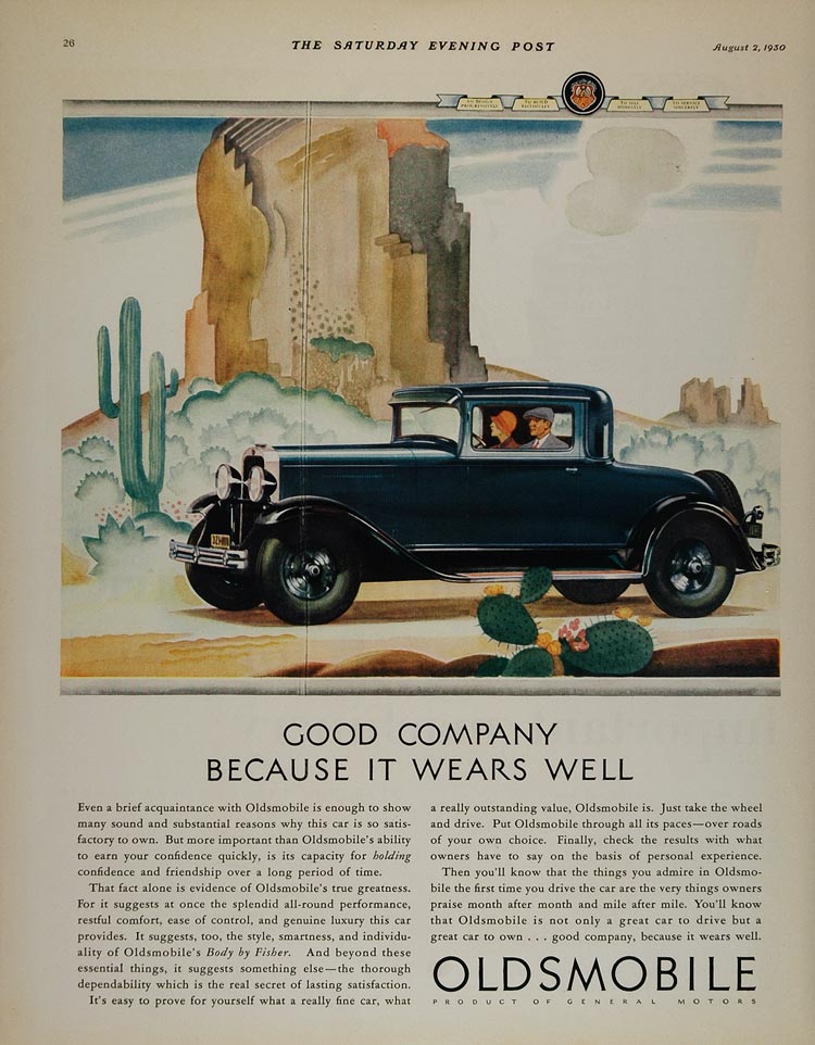 1930 Oldsmobile Auto Advertising
